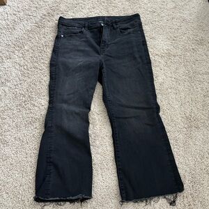Women's Black Kick Crop Jeans